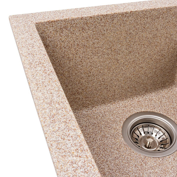 Valeso Viatrix 7950 caramel — double-bowl composite kitchen sink