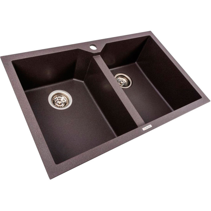 Valeso Viatrix 7950 grenadine - 79/50 cm built-in double-bowl composite sink