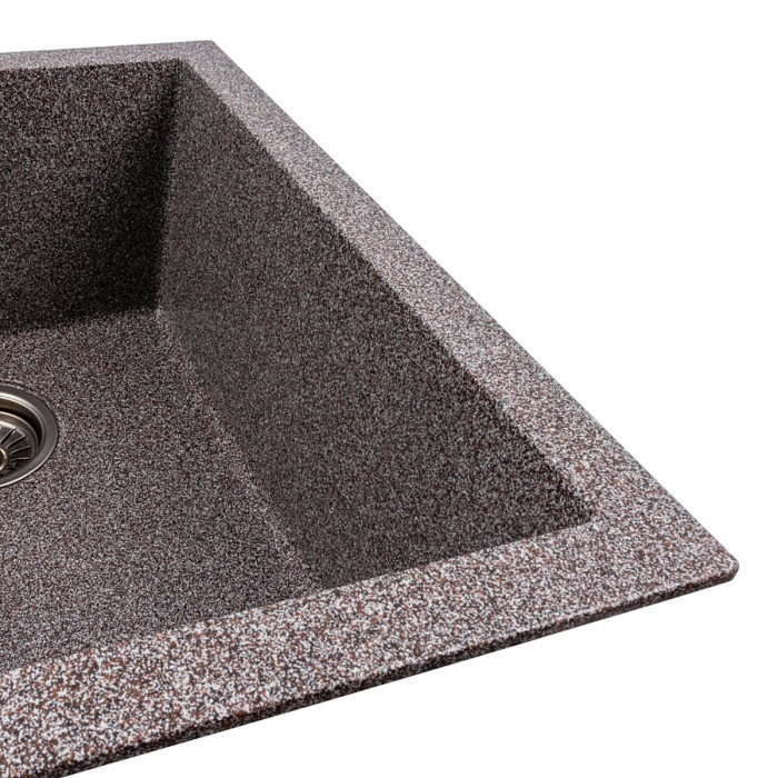 Valeso Viatrix 7950 mix — 79 cm double kitchen sink made of engineered stone