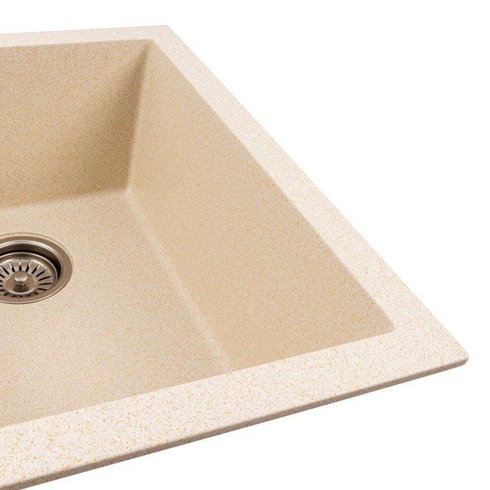 Valeso Viatrix 7950 sand — 79 cm granite double-bowl kitchen sink