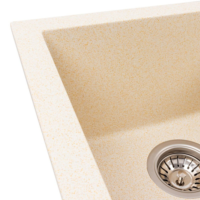 Valeso Viatrix 7950 sand — 79 cm granite double-bowl kitchen sink