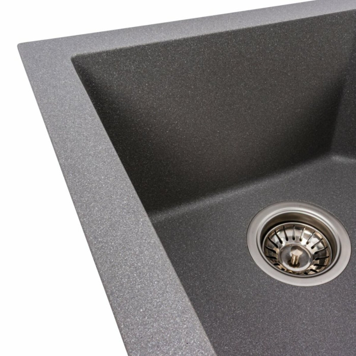Valeso Viatrix 7950 gray monsoon - 79 cm double-bowl sink made of artificial stone