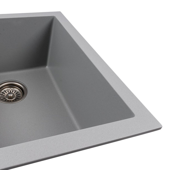 Valeso Viatrix 7950 grey metallic — 79 cm double-bowl granite kitchen sink