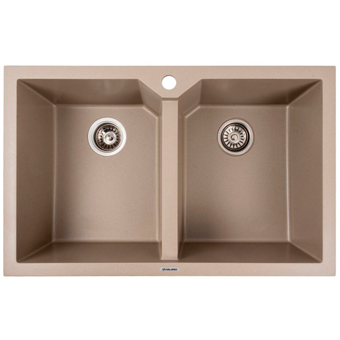 Valeso Viatrix 7950 Titanium — 79 cm double-bowl composite kitchen sink
