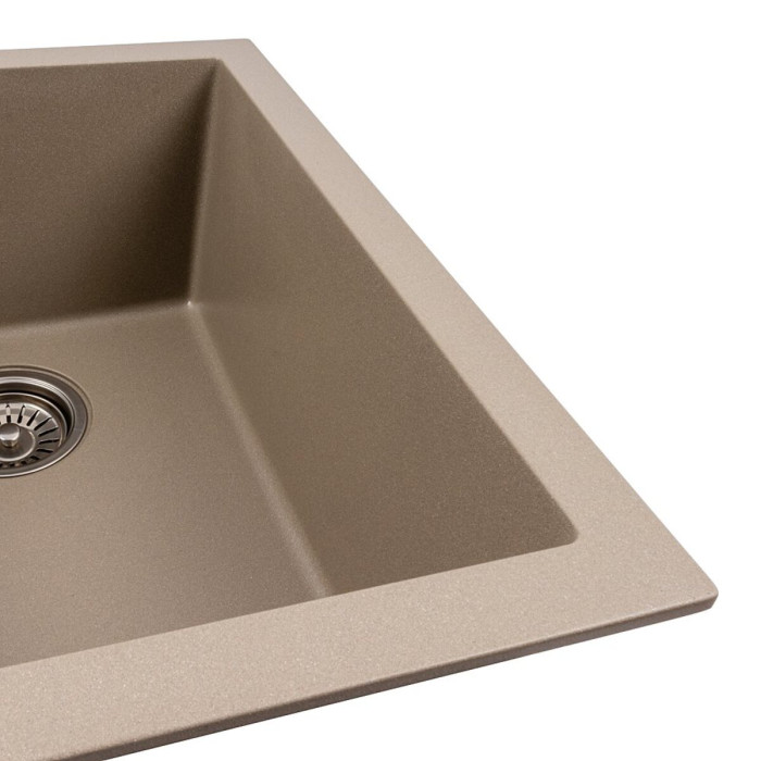 Valeso Viatrix 7950 Titanium — 79 cm double-bowl composite kitchen sink