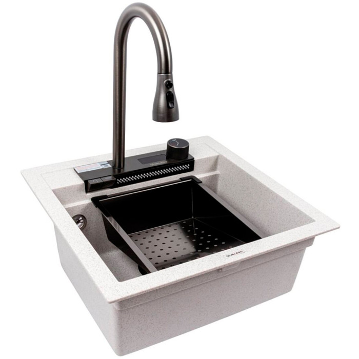 Valeso Viva 5149 Topaz – kitchen set with 51 cm sink and pull-out faucet