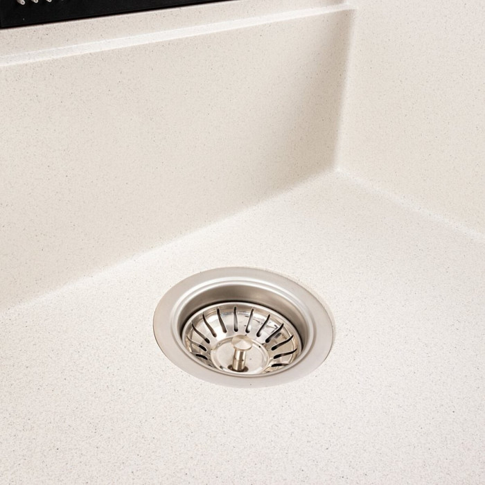 Valeso Viva 5149 White Speckled – 51 cm composite sink with faucet and waterfall