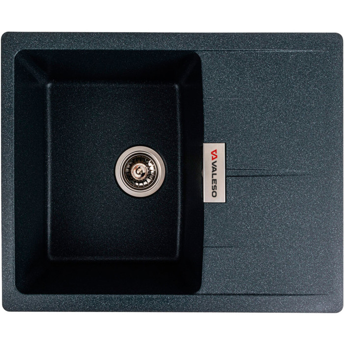 Valeso Zirkone 6250 anthracite - 62 cm wide rectangular sink with dish wing