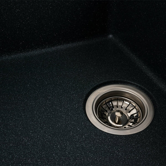 Valeso Zirkone 6250 anthracite - 62 cm wide rectangular sink with dish wing