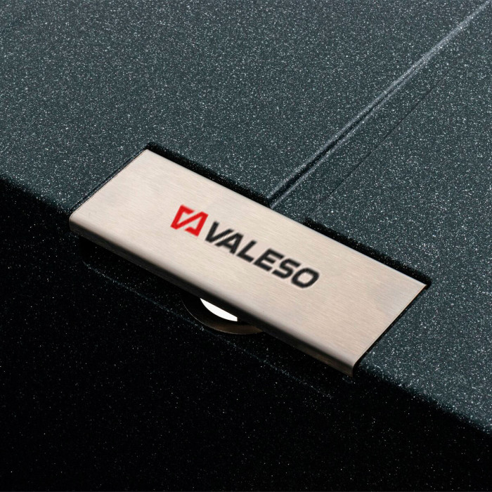 Valeso Zirkone 6250 anthracite - 62 cm wide rectangular sink with dish wing