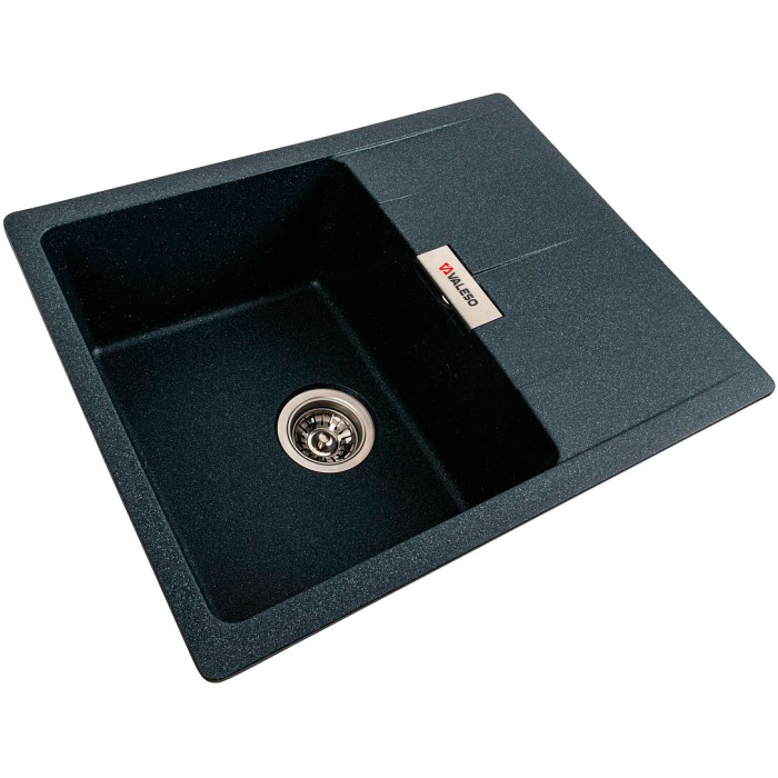 Valeso Zirkone 6250 anthracite - 62 cm wide rectangular sink with dish wing