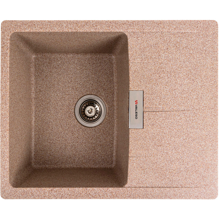 Valeso Zirkone 6250 caramel - 62/50 cm rectangular granite kitchen sink