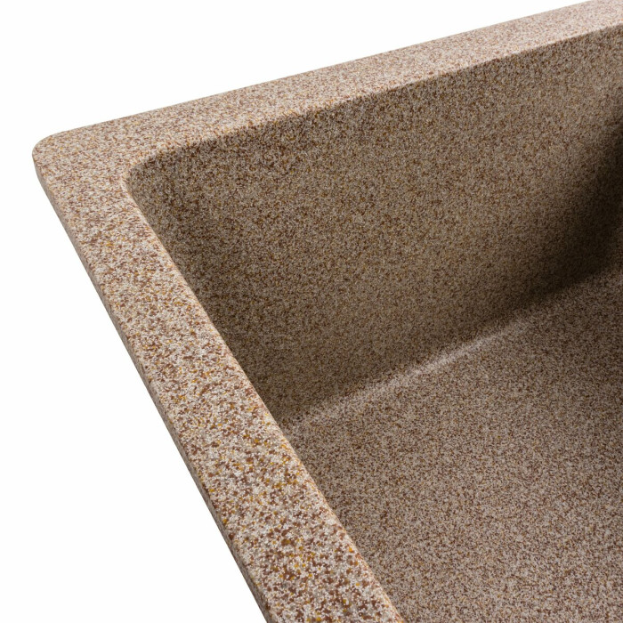 Valeso Zirkone 6250 caramel - 62/50 cm rectangular granite kitchen sink