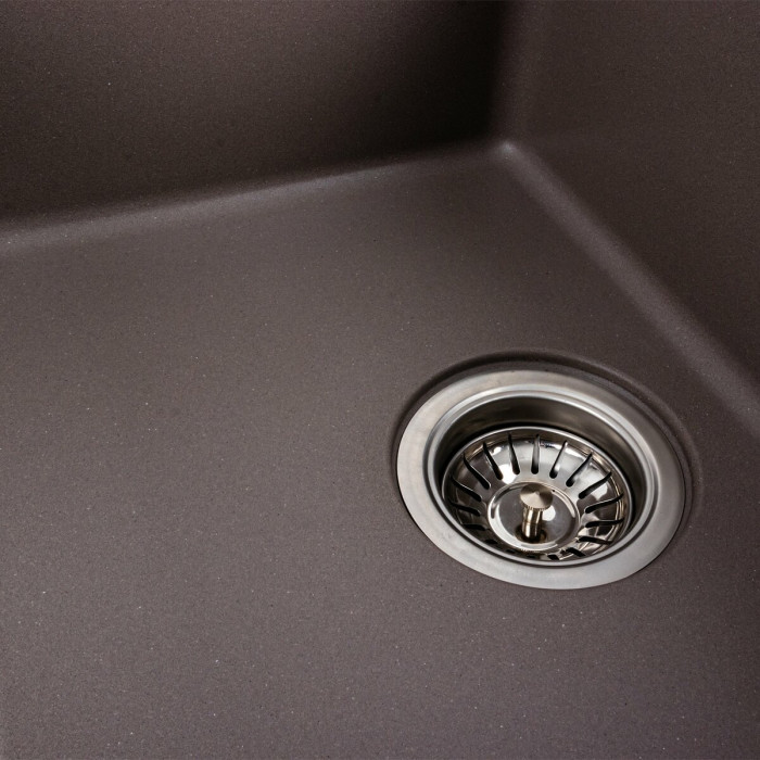 Valeso Zirkone 6250 dune - kitchen countertop sink; 62 cm wide with platform