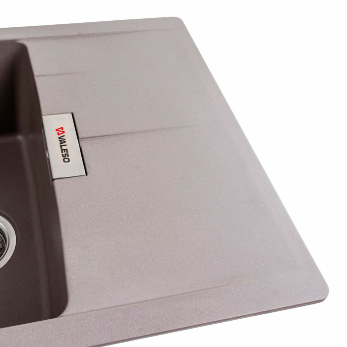 Valeso Zirkone 6250 dune - kitchen countertop sink; 62 cm wide with platform