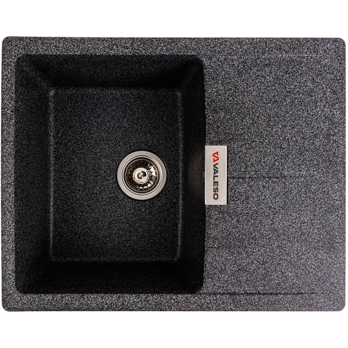 Valeso Zirkone 6250 graphite - inset kitchen sink; 62/50 cm granite