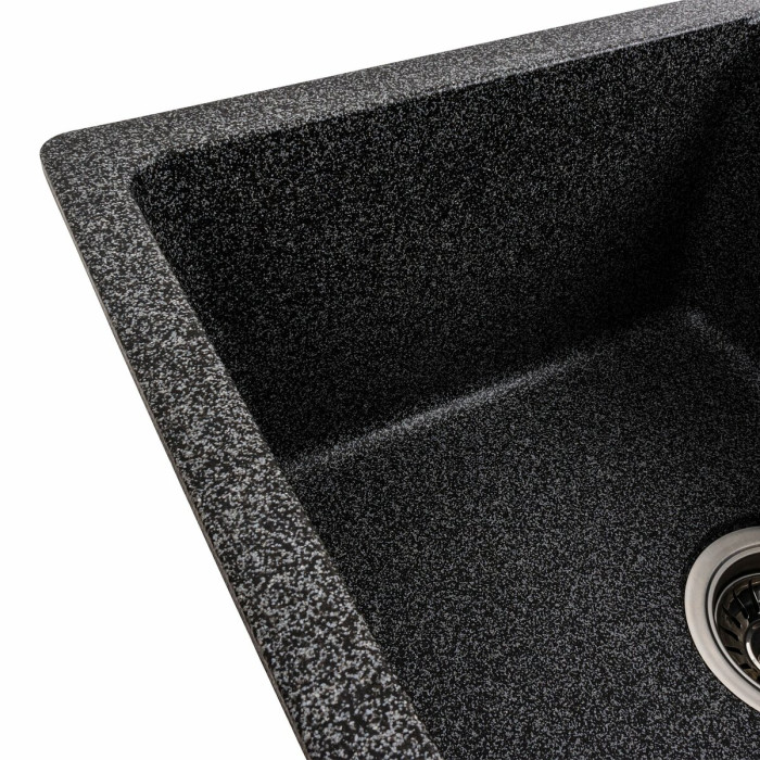 Valeso Zirkone 6250 graphite - inset kitchen sink; 62/50 cm granite