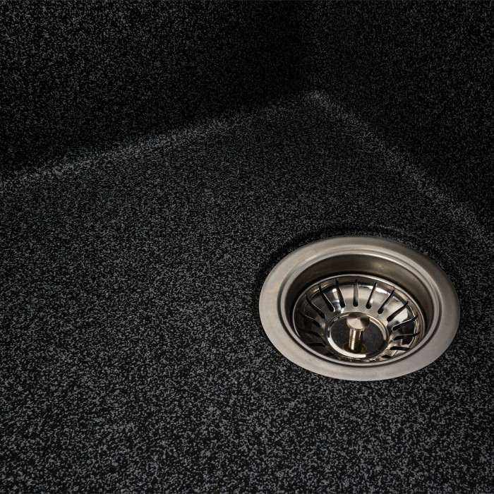 Valeso Zirkone 6250 graphite - inset kitchen sink; 62/50 cm granite
