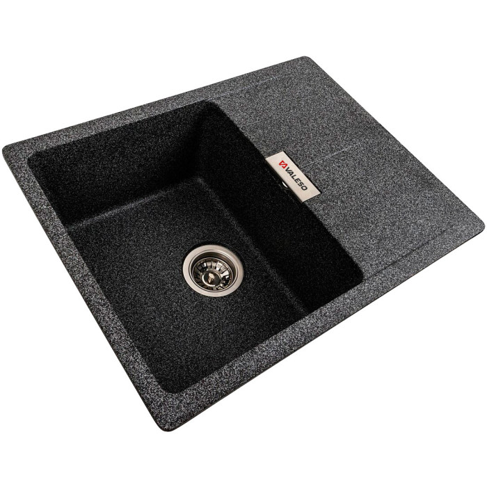 Valeso Zirkone 6250 graphite - inset kitchen sink; 62/50 cm granite