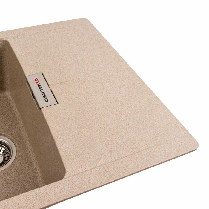 Valeso Zirkone 6250 safari - 62 cm quartz built-in kitchen sink; rectangular