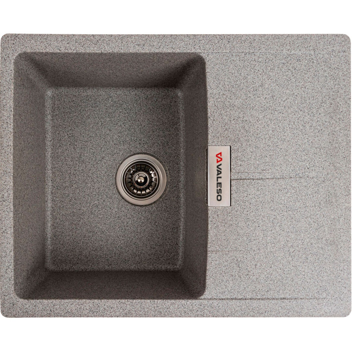 Valeso Zirkone 6250 gray - inset kitchen countertop sink; rectangle 62*50 cm