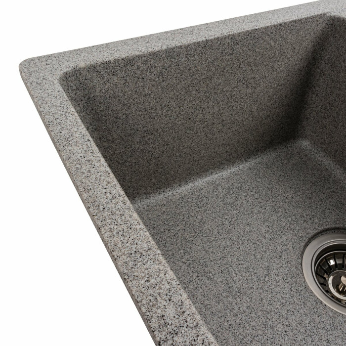 Valeso Zirkone 6250 gray - inset kitchen countertop sink; rectangle 62*50 cm