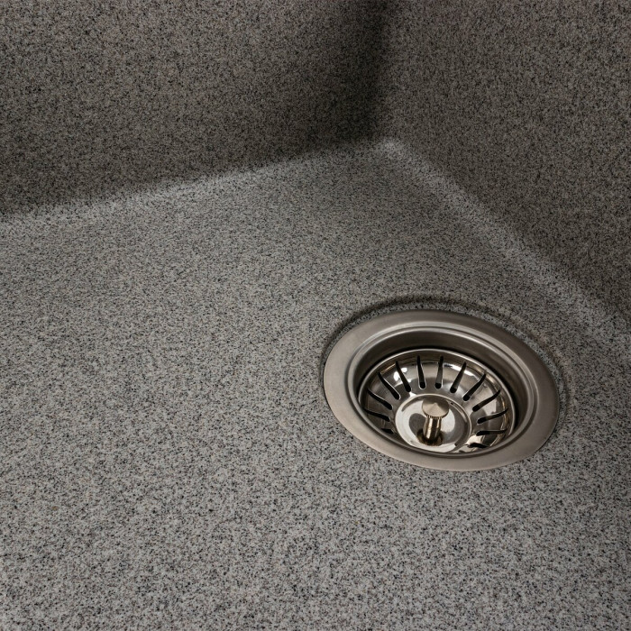 Valeso Zirkone 6250 gray - inset kitchen countertop sink; rectangle 62*50 cm