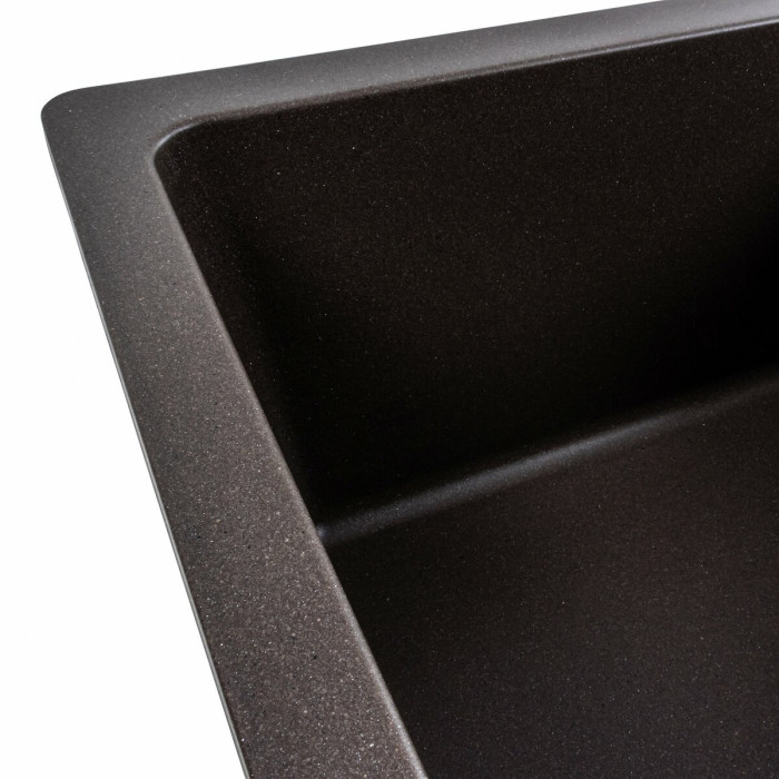 Valeso Zirkone 6250 Dark Rock – rectangular 62 cm kitchen sink with drainer