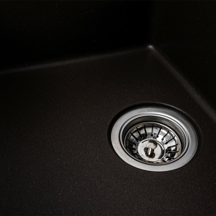 Valeso Zirkone 6250 Dark Rock – rectangular 62 cm kitchen sink with drainer