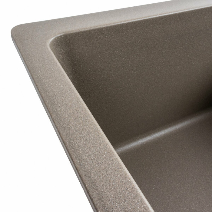 Valeso Zirkone 6250 titanium - inset countertop sink; 62 cm wide; rectangular shape