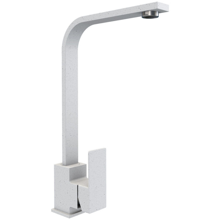 Valeso 179 NES white speckled kitchen faucet – stainless steel, single-lever