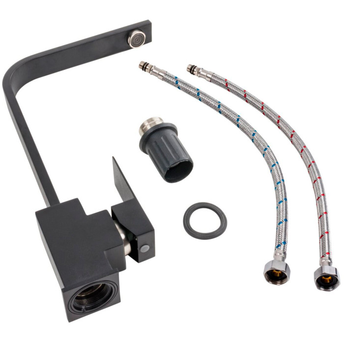 Valeso 179 NES Black Kitchen Faucet – Cubic Style and Matte Finish