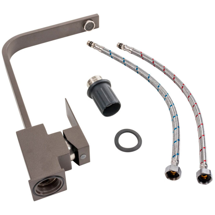 Valeso 179 NES kitchen faucet Dark Rock — with swivel spout and lever control