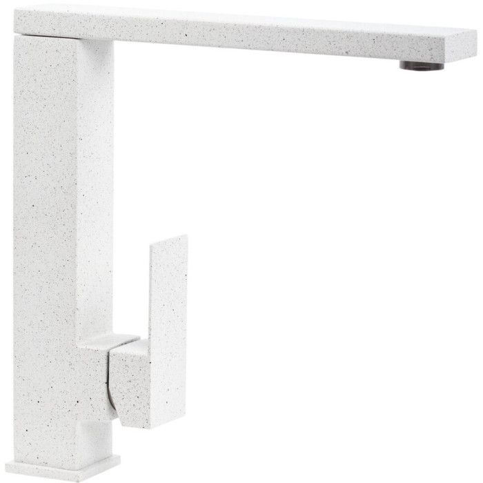 Valeso 30 FHP white speckled kitchen faucet with matte surface and durable coating