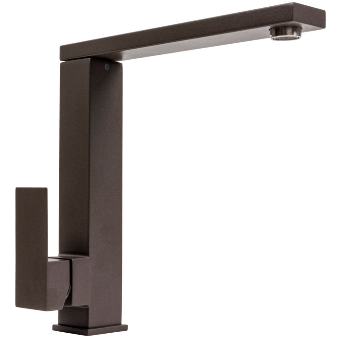 Valeso 30 FHP dark rock kitchen mixer in a “square” design for sink