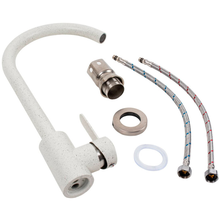 Kitchen faucet Valeso 7990 NEST White Speckled – classic single-lever