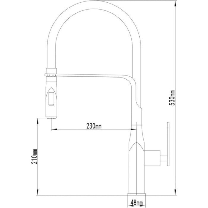 Valeso BSC065 – kitchen single-lever mixer with silicone spout