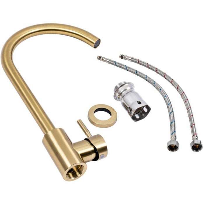 Valeso JW 449 PVD gold - kitchen faucet made of stainless steel with gold-colored coating