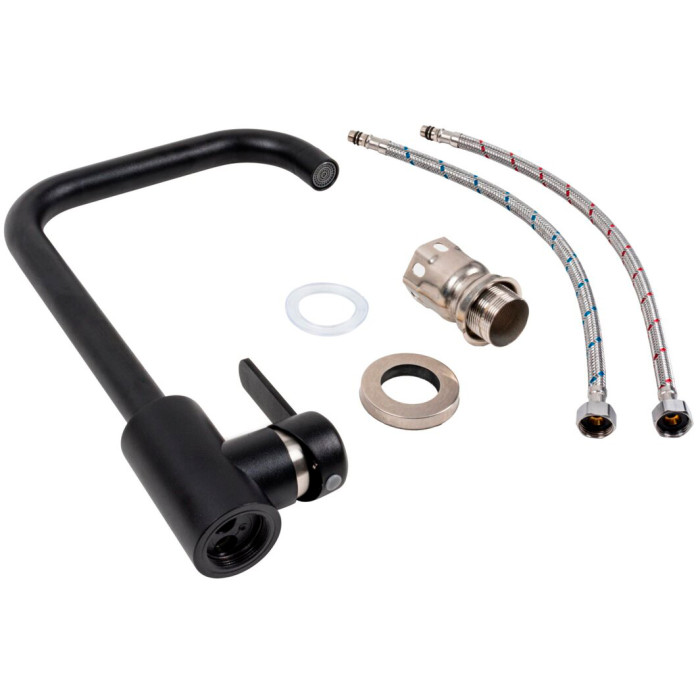 Kitchen faucet Valeso KT 11 Black – stainless steel with matte coating