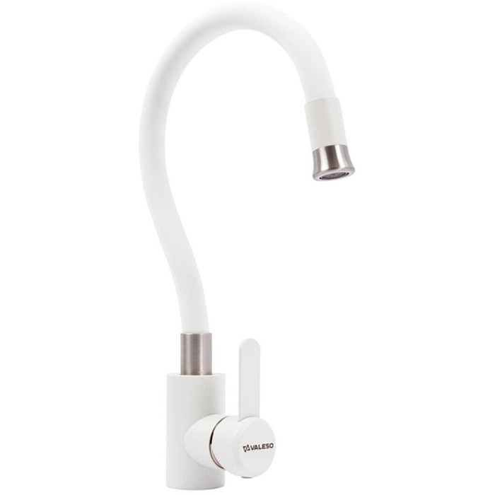 Kitchen mixer Valeso KT91 white/snow-white with flexible reflex spout