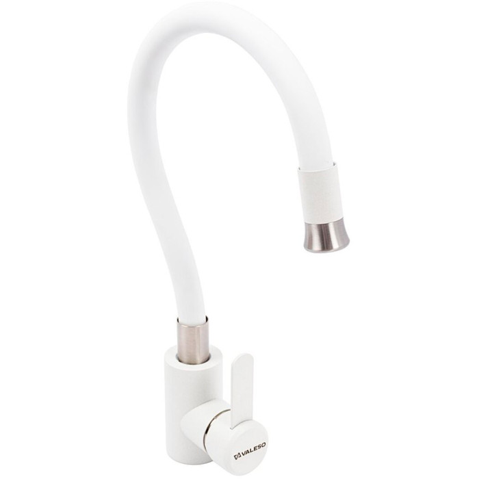 Kitchen mixer Valeso KT91 white/snow-white with flexible reflex spout