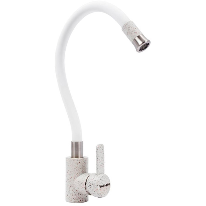 Kitchen mixer Valeso KT91 white/topaz with reflex spout for granite sinks