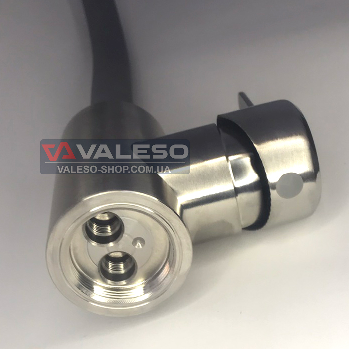 Valeso KT92 gray - kitchen faucet made of stainless steel with a flexible silicone spout