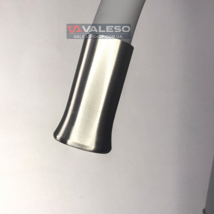 Valeso KT92 gray - kitchen faucet made of stainless steel with a flexible silicone spout