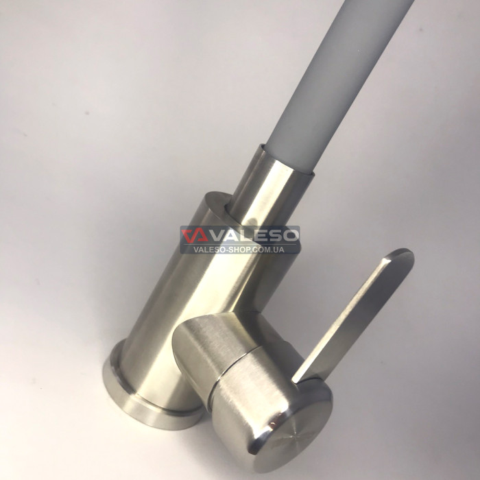 Valeso KT92 gray - kitchen faucet made of stainless steel with a flexible silicone spout