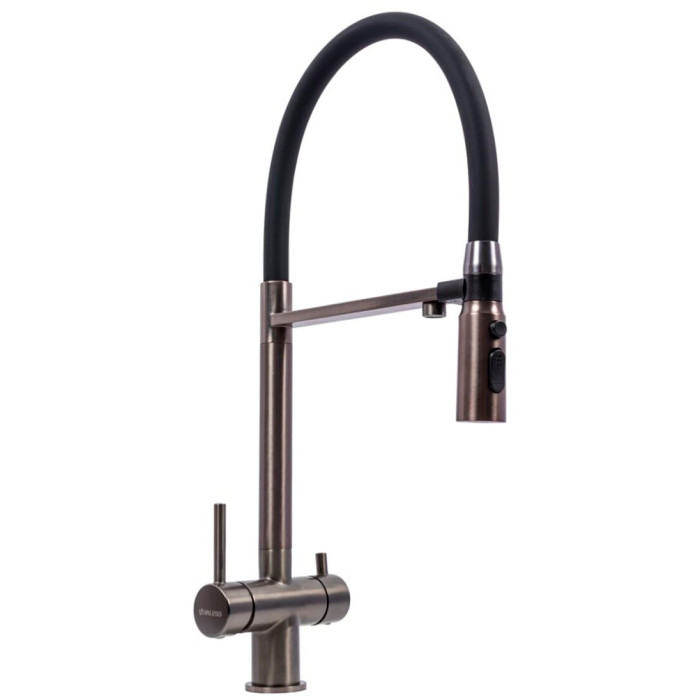 Kitchen faucet Valeso NES TN66 PVD black – faucet with filter and flexible spout