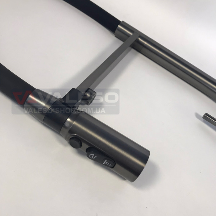 Kitchen faucet Valeso NES TN66 PVD black – faucet with filter and flexible spout