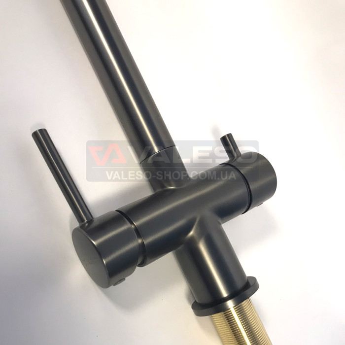 Kitchen faucet Valeso NES TN66 PVD black – faucet with filter and flexible spout