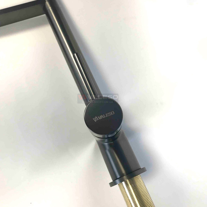 Kitchen faucet Valeso NES TN66 PVD black – faucet with filter and flexible spout