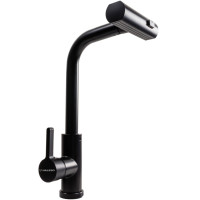 Смеситель кухонный Valeso XK09B PVD черный